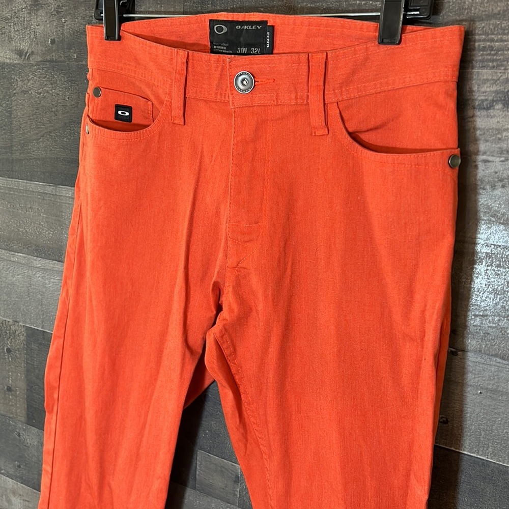 Nice Orange Slim Fit Oakley Slacks - Picture 2 of 7